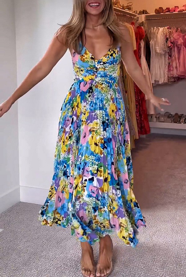 Free delivery of high-quality 2026 new summer women's clothing hot selling V-neck camisole sleeveless sexy dress
