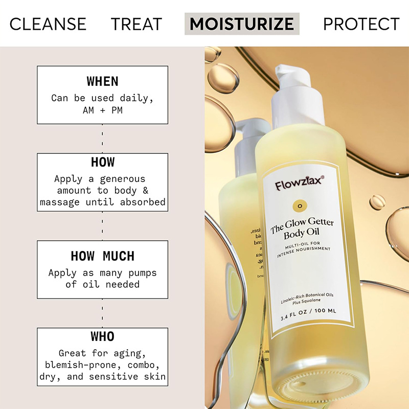 Radiant and Beautiful Skin Body Oil Moisturizing the body and skin Moisturizing and soothing 100ml