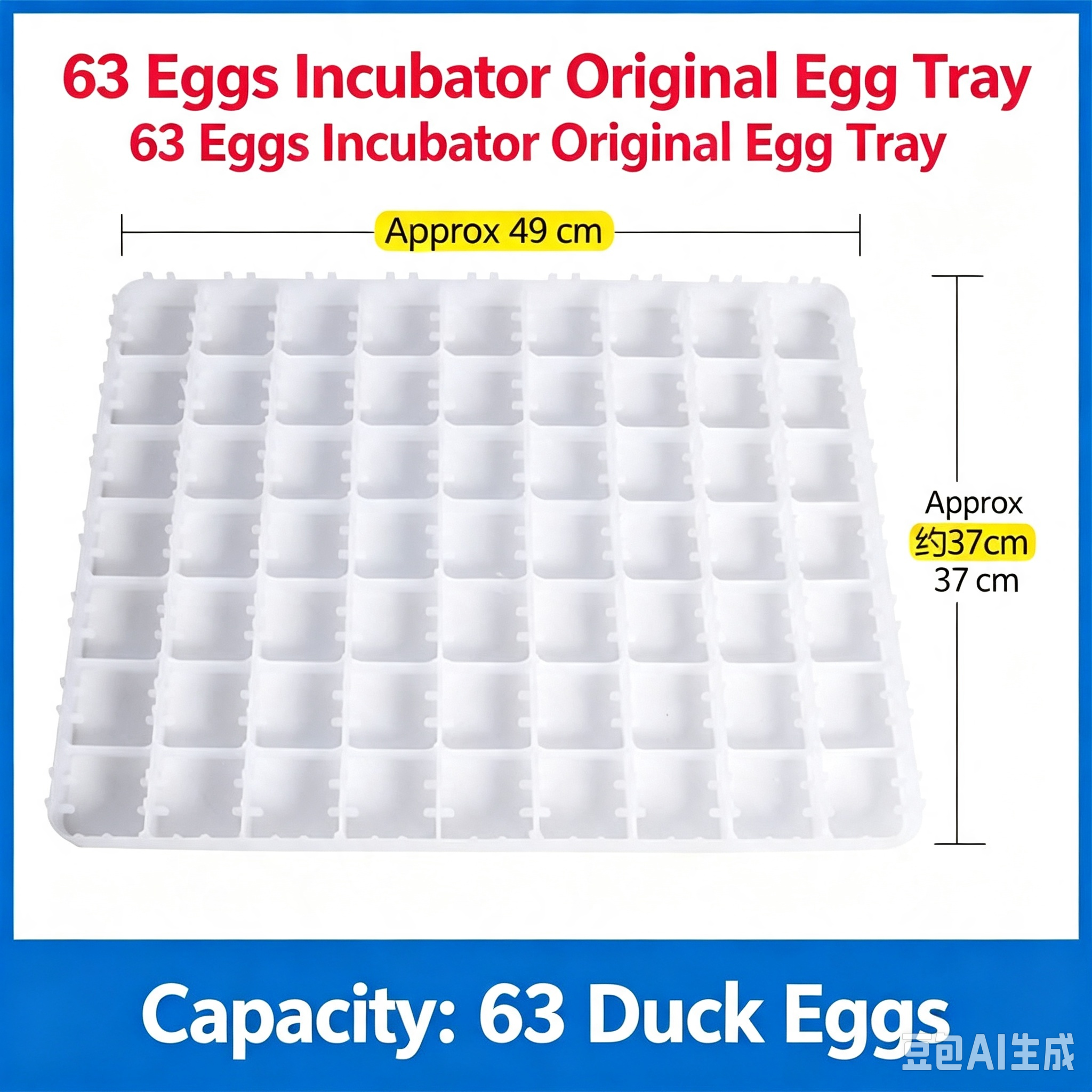 2 Plates for 88/112/221 Egg Incubator Tray, Portable Thickened Multifunctional Hatching Tray for Chicken Duck Fertile Eggs