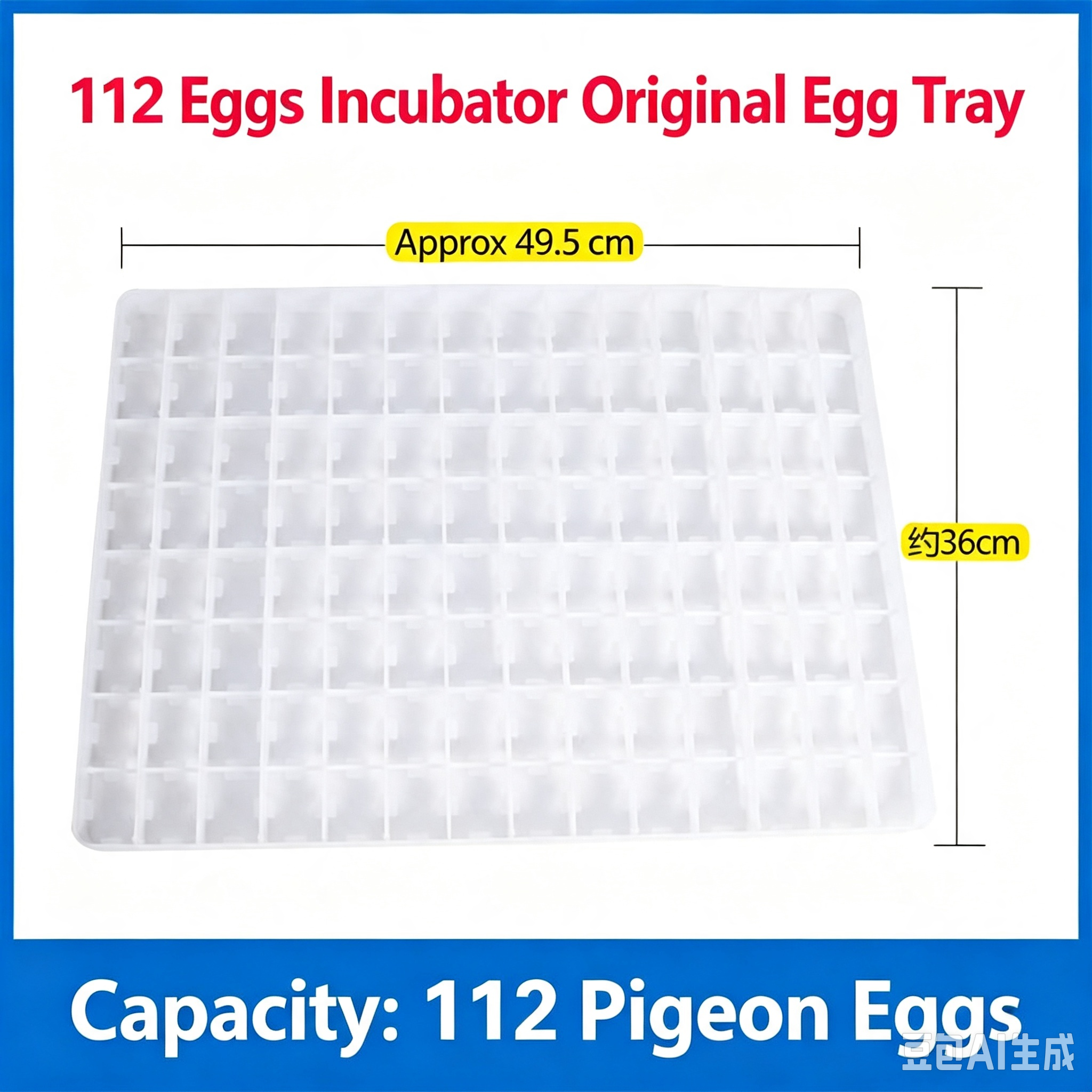 2 Plates for 88/112/221 Egg Incubator Tray, Portable Thickened Multifunctional Hatching Tray for Chicken Duck Fertile Eggs