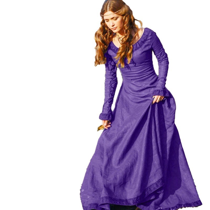 Medieval retro dress women's long sleeved performance outfit