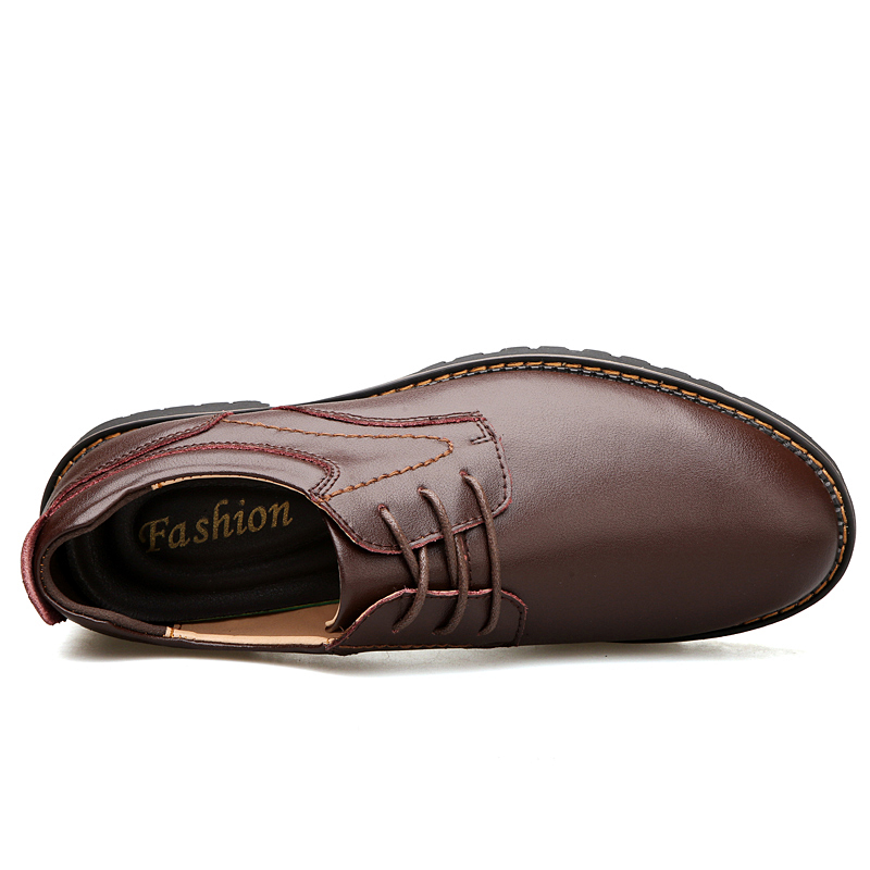 SocNoDn Men's Formal Shoes 2026 Spring Autumn Casual Leather Shoes Male Business Footwear Lace Up Work Shoes Comfortable