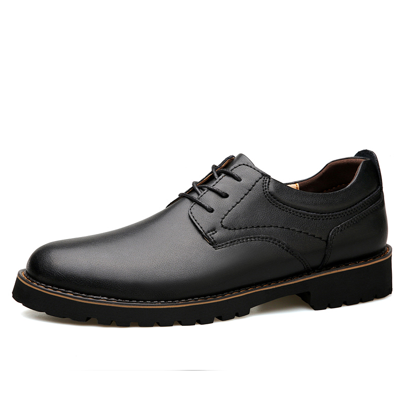 SocNoDn Men's Formal Shoes 2026 Spring Autumn Casual Leather Shoes Male Business Footwear Lace Up Work Shoes Comfortable
