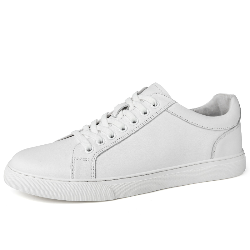 SocNoDn Men's Leather Sneakers 2026 Spring Autumn Casual Shoes Genuine Leather Fashion Board Shoes Walking Footwear New