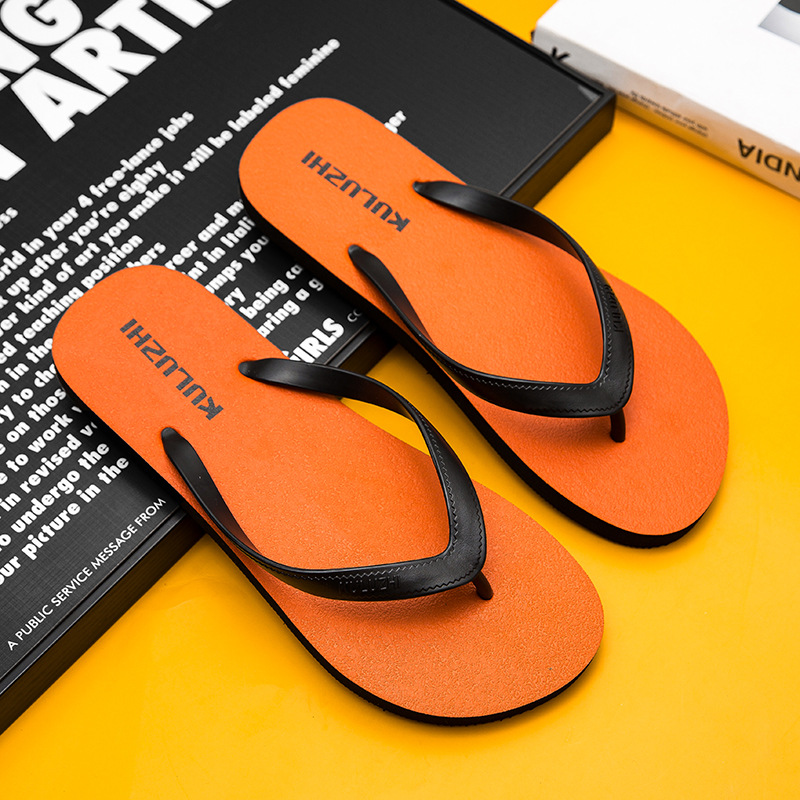 Fashionable and trendy flip flops for summer wear  men's sandals with soft soles and anti slip slippers  beach sandals