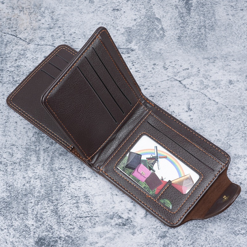 New fashionable and trendy men's walle  men's short  casual  versatile  portable  multifunctional  multi slot cartoon wallet