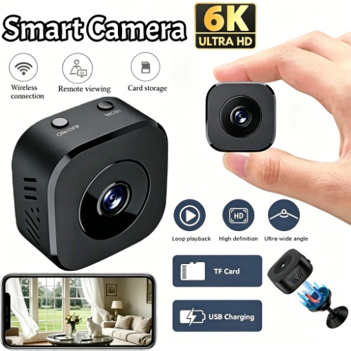 Lenovo Mini Security Camera 4K Full HD WiFi Surveillance With 2 Way Audio Motion Detection Infrared Night Vision Security Camera