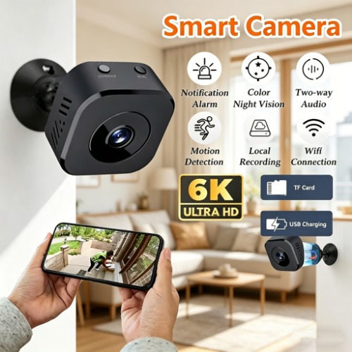 Lenovo Mini Security Camera 4K Full HD WiFi Surveillance With 2 Way Audio Motion Detection Infrared Night Vision Security Camera