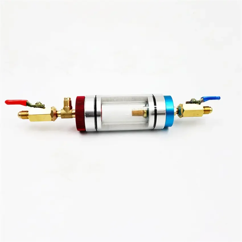 Automotive Air Conditioning Refrigerant Oil Analyzer Car A/C System Compressor Oil Filter Test Tool Aircon Oil Checker