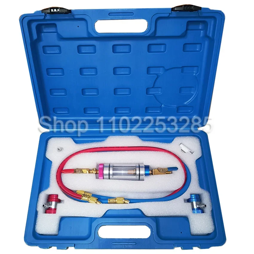 Automotive Air Conditioning Refrigerant Oil Analyzer Car A/C System Compressor Oil Filter Test Tool Aircon Oil Checker