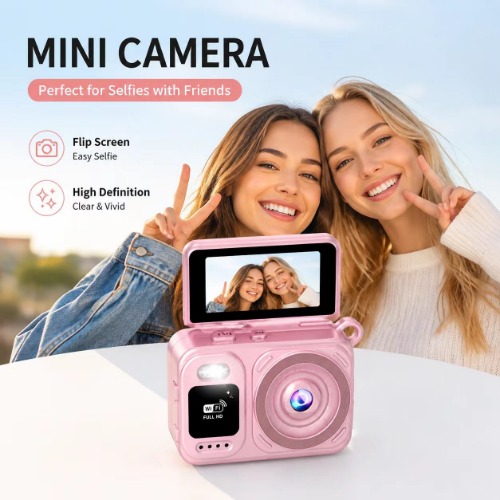 Digital Camera Children Cameras with 1.47 Inch Screen Flash Lamp Video Recorder  Compact Cam Student Small Camcorder