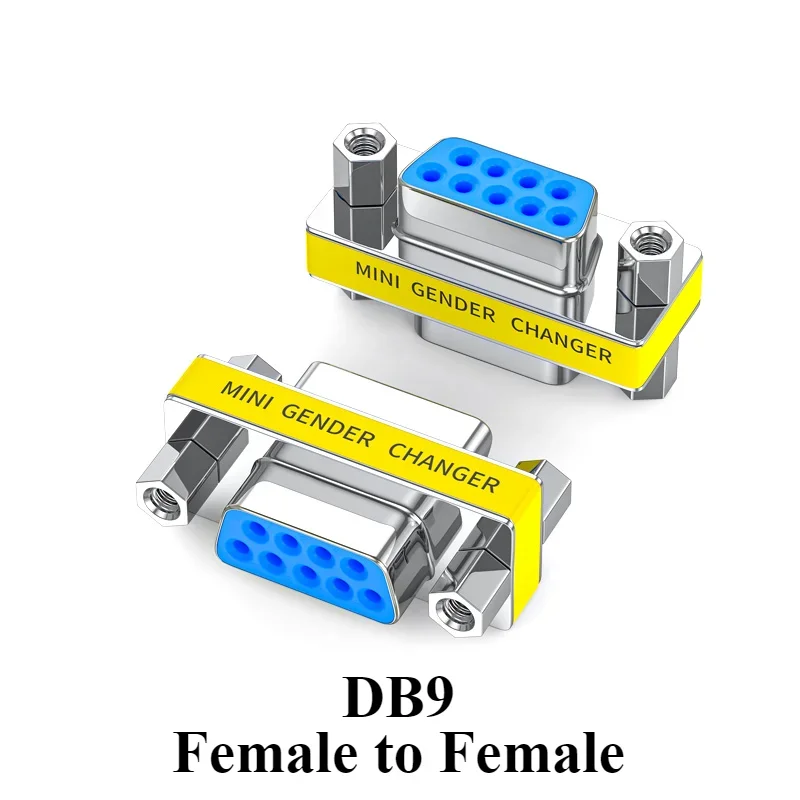 10PCS DB9 9Pin Male to Male/Female to Female/Male to Female Mini Gender Changer Adapter RS232 Serial plug Com Connector