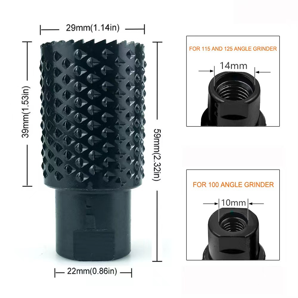 2PCS M10/M14 Rotary Rasp Grinder Hole Opener Angle Wood Grinding Carving File Polish Cutter Burr Sanding Disc Head Abrasive Tool