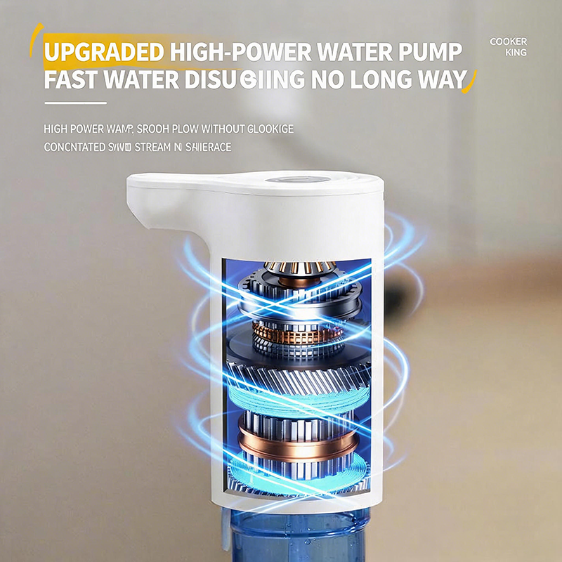 USB Rechargeable Water Pump, Electric Bottle Dispenser with 1200mAh Battery for 5 Gallon Jug, Portable Automatic Drinking Water