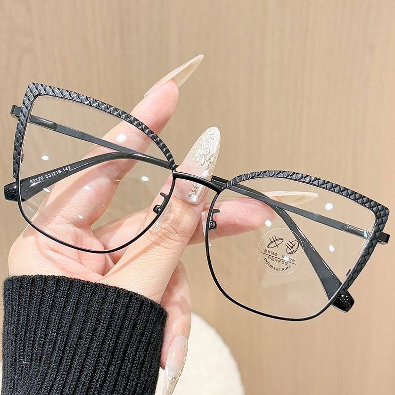 Cat Eye Shape Women's Glasses Frame Rhinestone Decoration Glasses Frame Women European American Style Women’s Eyewear Frames
