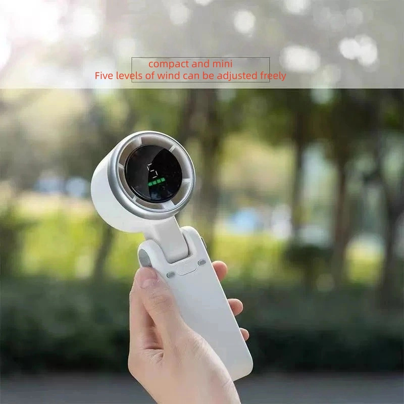 New handheld small fan foldable neck hanging outdoor convenient turbo high-speed mini fan