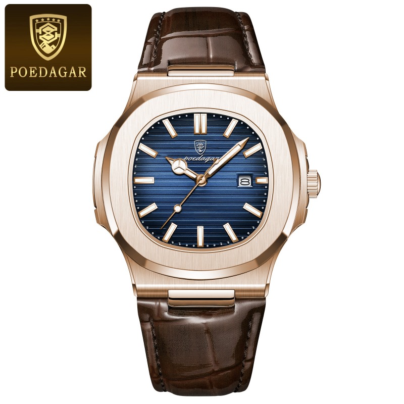 Swiss brand ultra-thin men's business watch waterproof luminous quartz watch