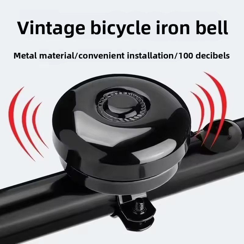 Durable Bicycle Bell Easy To Install Suitable for Mountain Bikes and Folding Bikes Loud Sound Outdoor Riding Safety Accessory