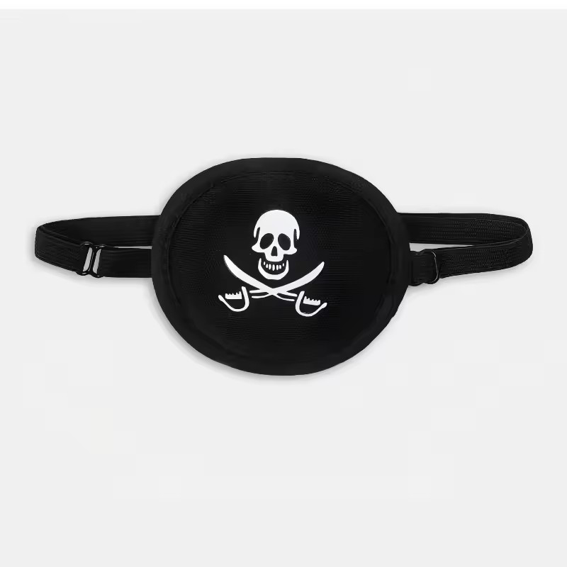 Soft Comfortable Pirate Eye Patch With High Elasticity Sponge Single Eye Cover For Halloween And Christmas Pirate-Themed Parties