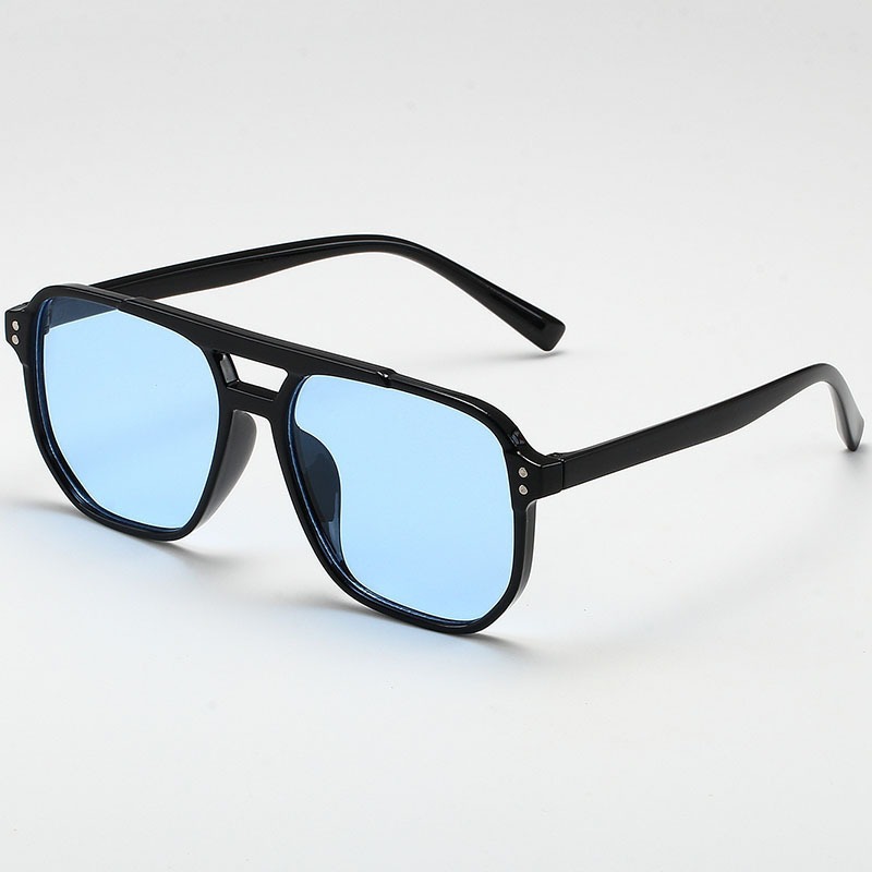 Square Frame Sunglasses Anti-UV Travel Accessories Retro Eyewear Beach Eye Protection Black Shades Glasses Summer Decor