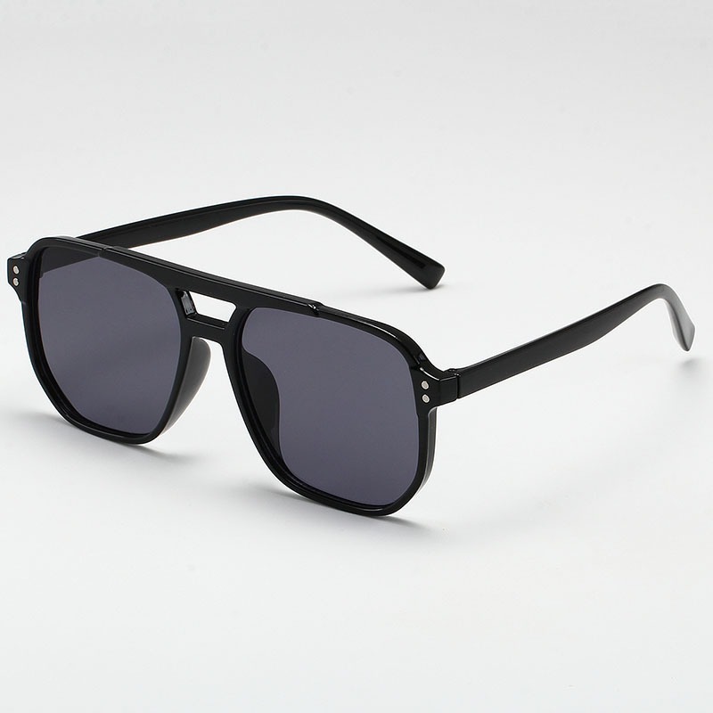 Square Frame Sunglasses Anti-UV Travel Accessories Retro Eyewear Beach Eye Protection Black Shades Glasses Summer Decor