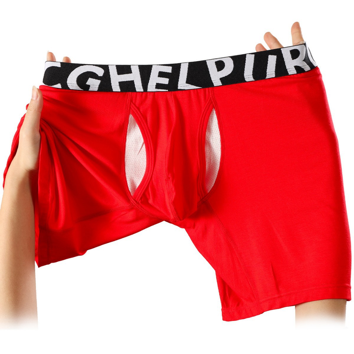 Men’s briefs, long boxer shorts, men’s sports briefs, men’s shorts with separate U-shaped pouch