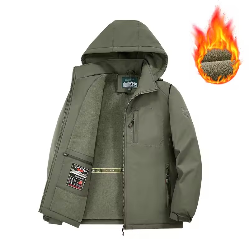 New winter and autumn style waterproof and windproof me n's mountaineering outdoor casual thick and warm fleece jacket