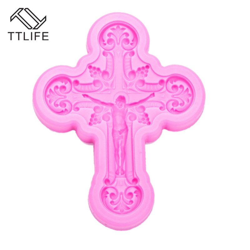 Style cross shaped fondant cake silicone mold reverse molding polymer clay chocolate decoration DIY tool baking mold