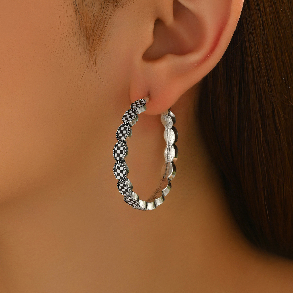 2026 New Fashion Big Cuban Round Shape Hoop Earring With Clear Cz Paved For Women Wedding Party Charm Circle Ear Jewelry