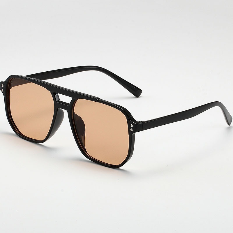Square Frame Sunglasses Anti-UV Travel Accessories Retro Eyewear Beach Eye Protection Black Shades Glasses Summer Decor
