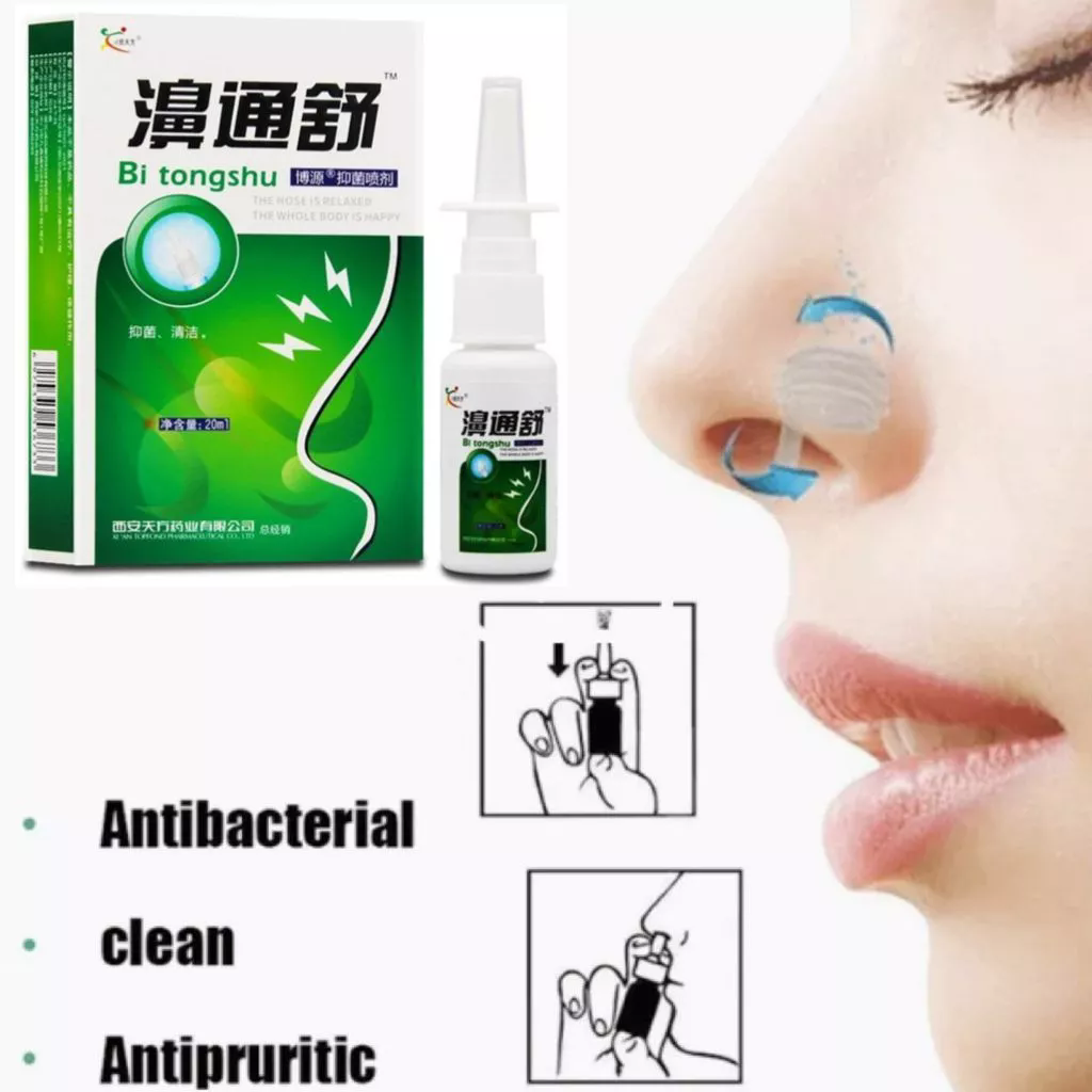 Bi Tong Shu Nasal Sprays Chronic Rhinitis Sinusitis Spray Herb Chinese Medicine Fast Effect