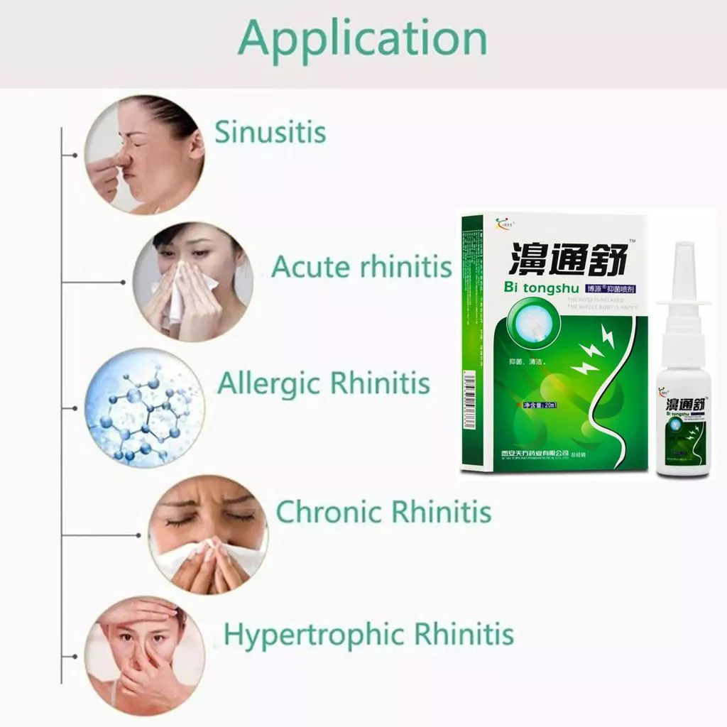 Bi Tong Shu Nasal Sprays Chronic Rhinitis Sinusitis Spray Herb Chinese Medicine Fast Effect