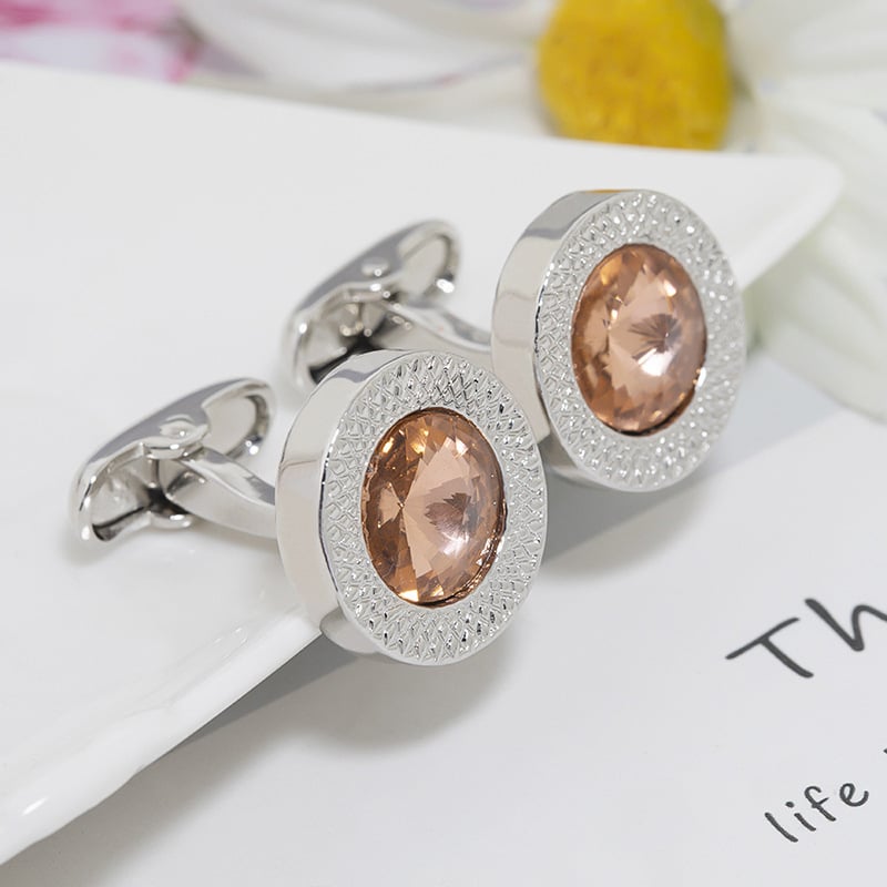 European and American Hot Sale New Style Cufflinks Fashion French Diamond Cufflinks