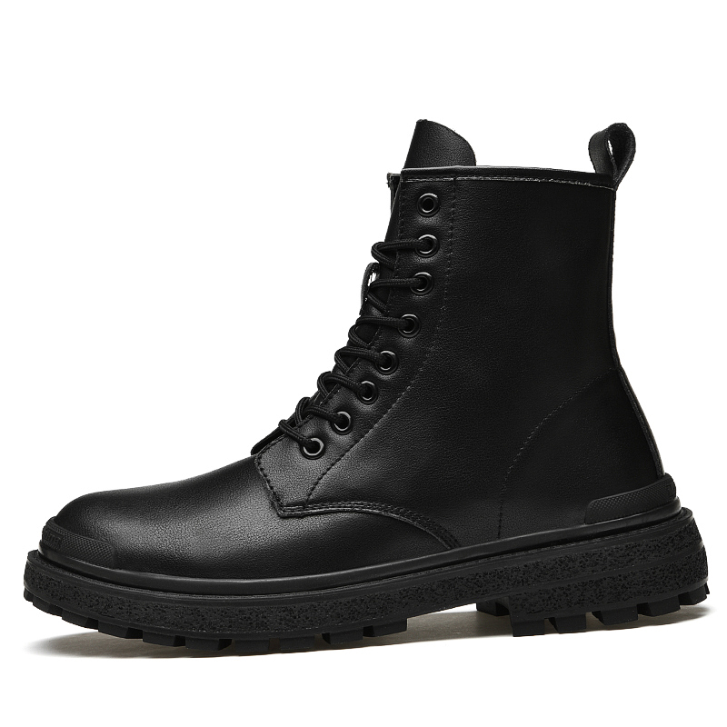 SocNoDn Men's Martin Boots 2026 Spring Autumn Casual Leather Boots Male Business Boots Wear Resistant Boots Comfortable