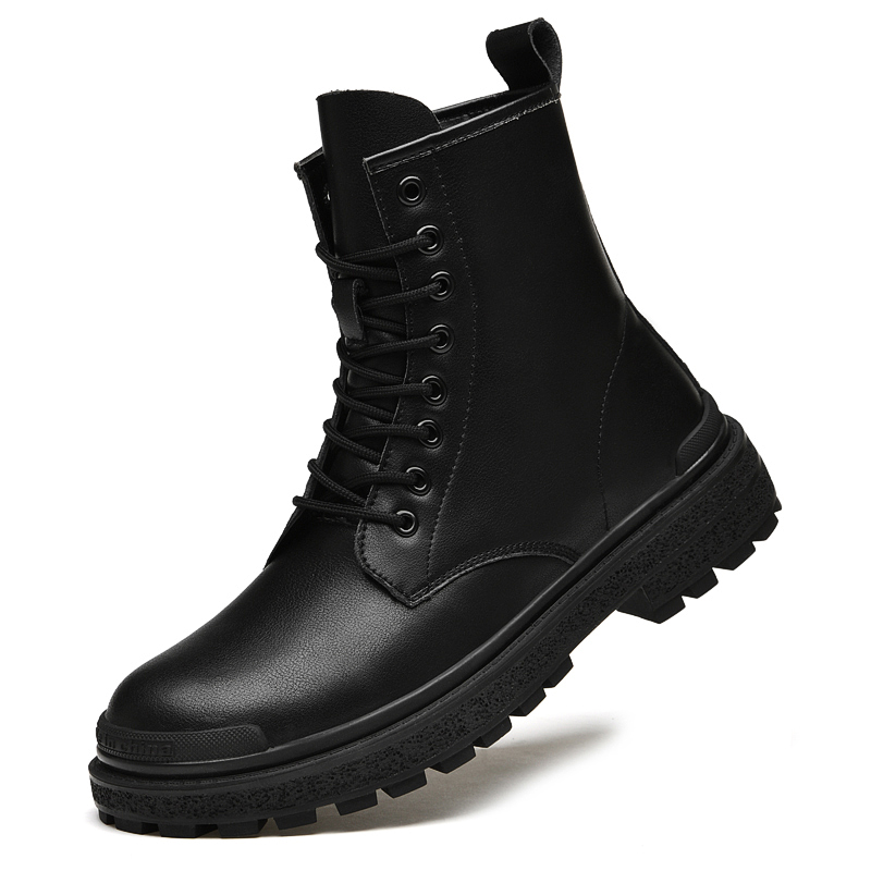 SocNoDn Men's Martin Boots 2026 Spring Autumn Casual Leather Boots Male Business Boots Wear Resistant Boots Comfortable