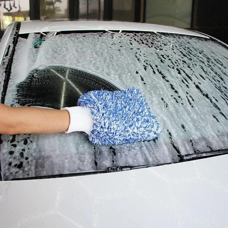 Car Cleaning Gloves Soft Microfiber Wash High Density Scratch Free Gloves Car Wash Car Accessories accesorios para vehculos