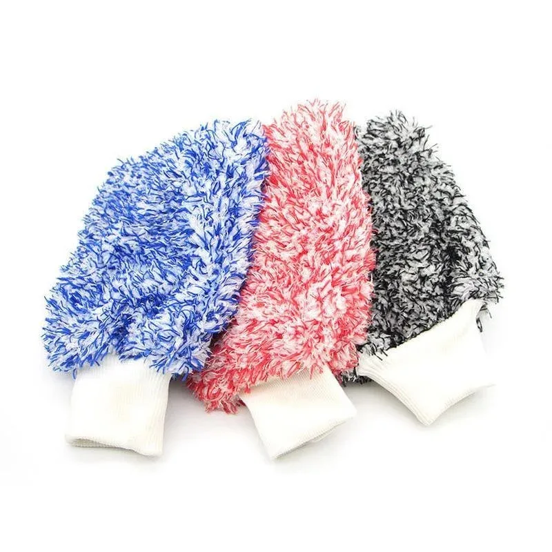 Car Cleaning Gloves Soft Microfiber Wash High Density Scratch Free Gloves Car Wash Car Accessories accesorios para vehculos