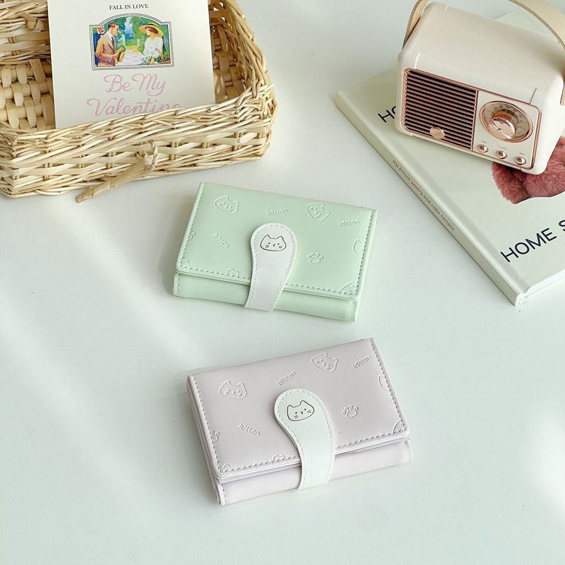 Women's Wallet Ins Women's Small Wallet Women's High end Folding Wallet Short Handbag Fashion Versatile Short Wallet