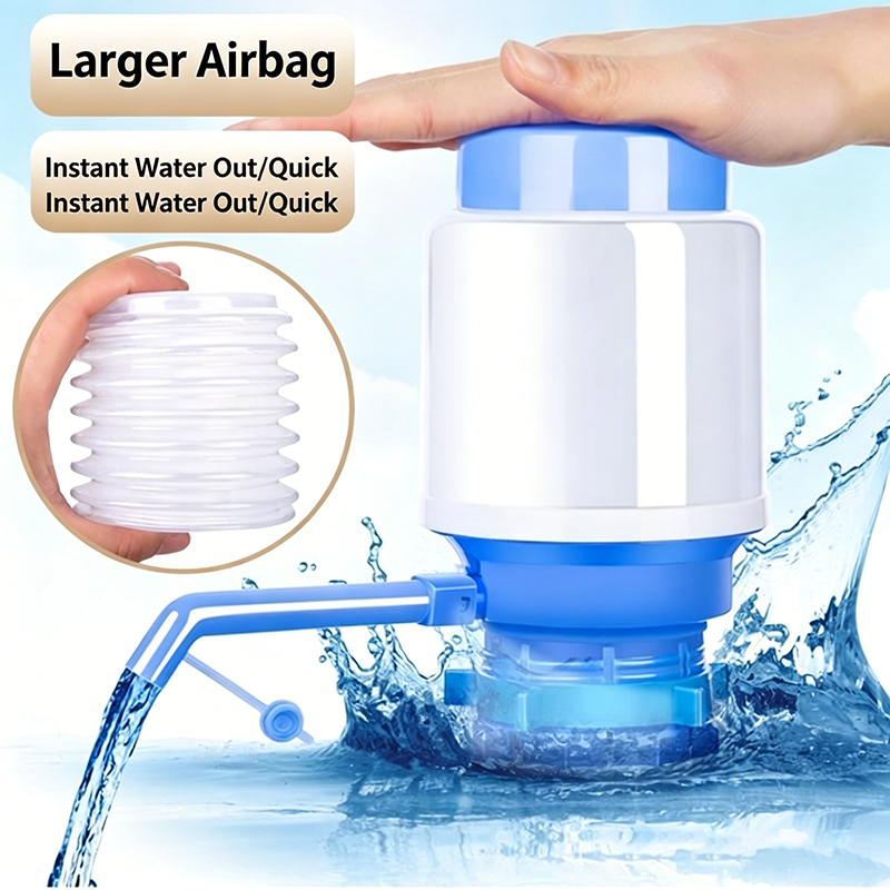 Manual Water Pump Dispenser, Hand Press Bucket Water Pump for 5 Gallon Bottles, No Electricity Needed Portable Drinking Water Pu