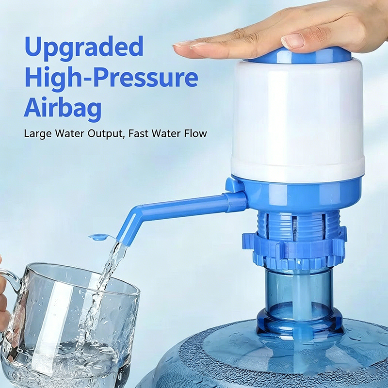 Manual Water Pump Dispenser, Hand Press Bucket Water Pump for 5 Gallon Bottles, No Electricity Needed Portable Drinking Water Pu