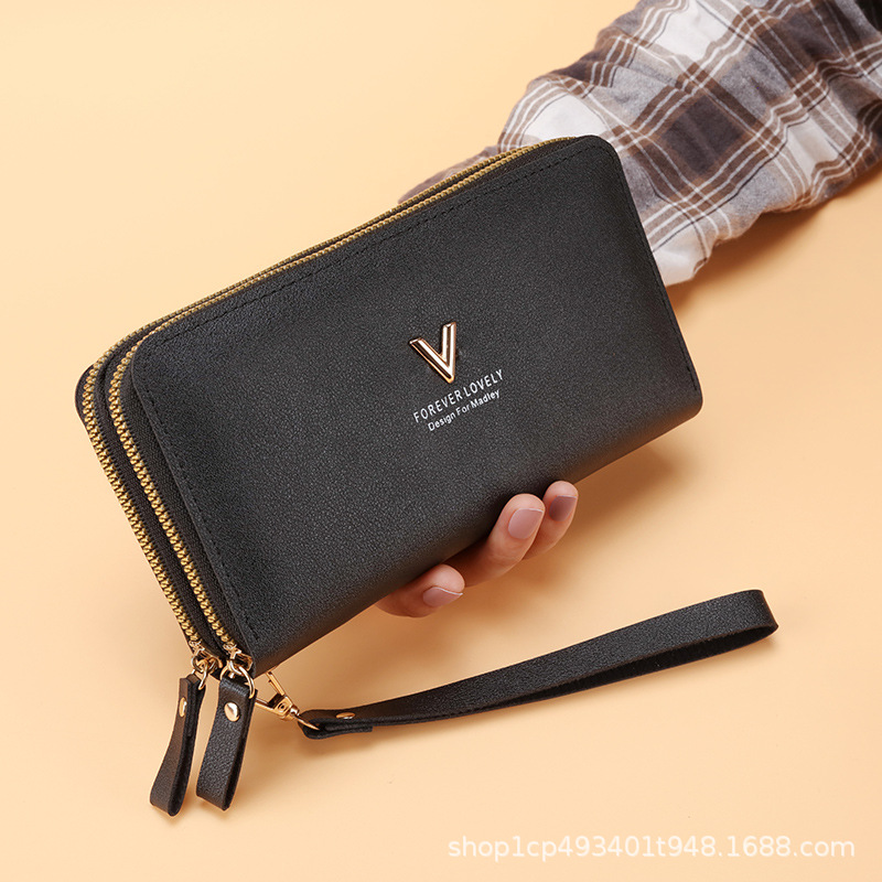 New Fashion Wallet for Women with Double layer Zipper Zero Wallet  Women's Handbag, Mobile Storage Bag  Large Capacity Card Bag