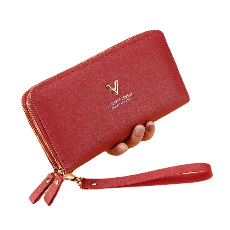 New Fashion Wallet for Women with Double layer Zipper Zero Wallet  Women's Handbag, Mobile Storage Bag  Large Capacity Card Bag