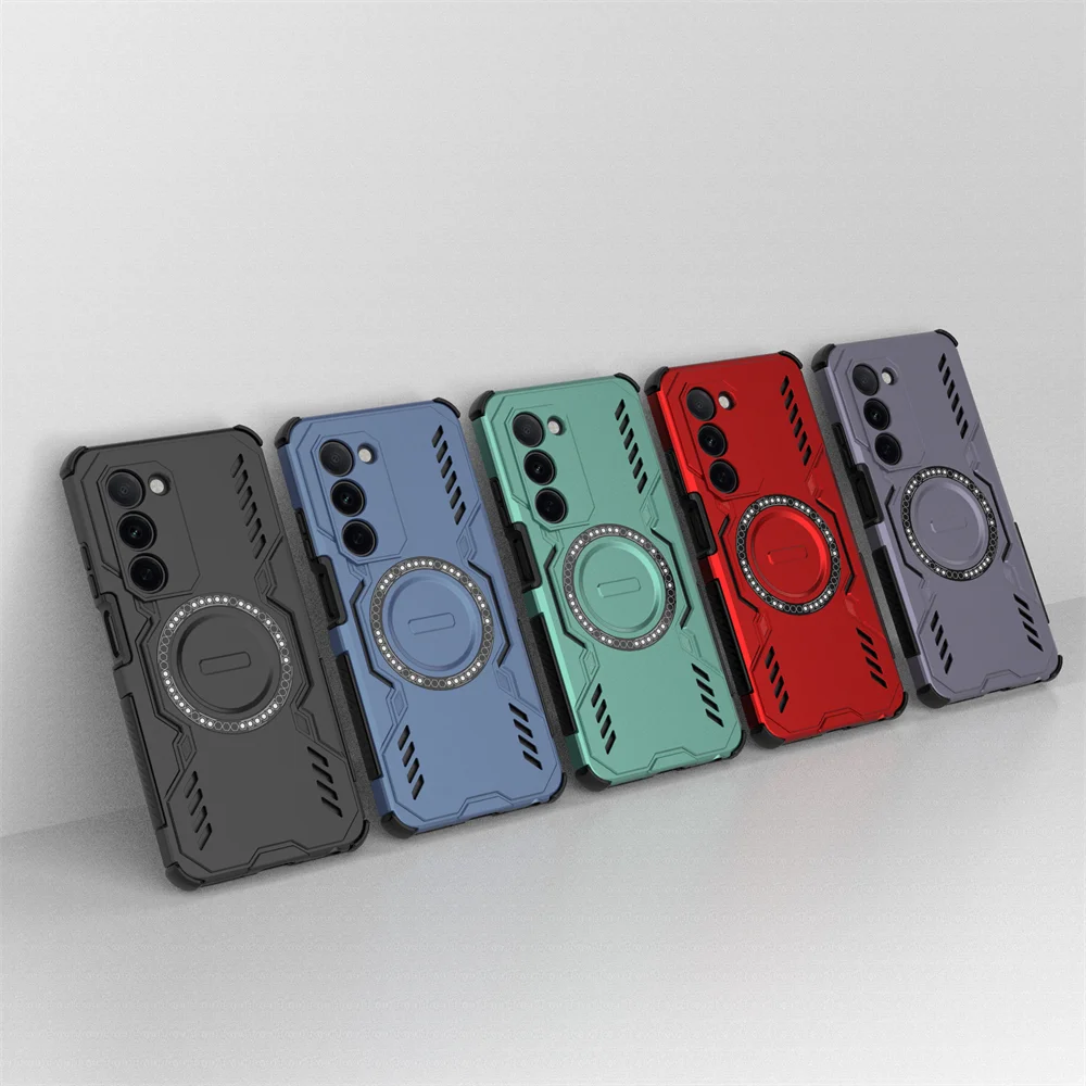 For OPPO A6X A6 A6S REALME P4X P4 C100 C83 C100 16 pro Plus 5G Butterfly Armor Hollow Heat Dissipation,Shockproof Magnetic Case