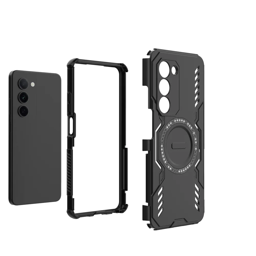 For OPPO A6X A6 A6S REALME P4X P4 C100 C83 C100 16 pro Plus 5G Butterfly Armor Hollow Heat Dissipation,Shockproof Magnetic Case