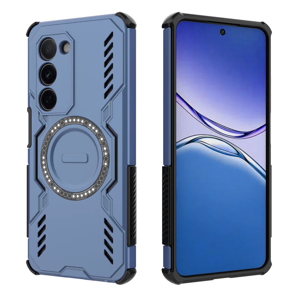 For OPPO A6X A6 A6S REALME P4X P4 C100 C83 C100 16 pro Plus 5G Butterfly Armor Hollow Heat Dissipation,Shockproof Magnetic Case