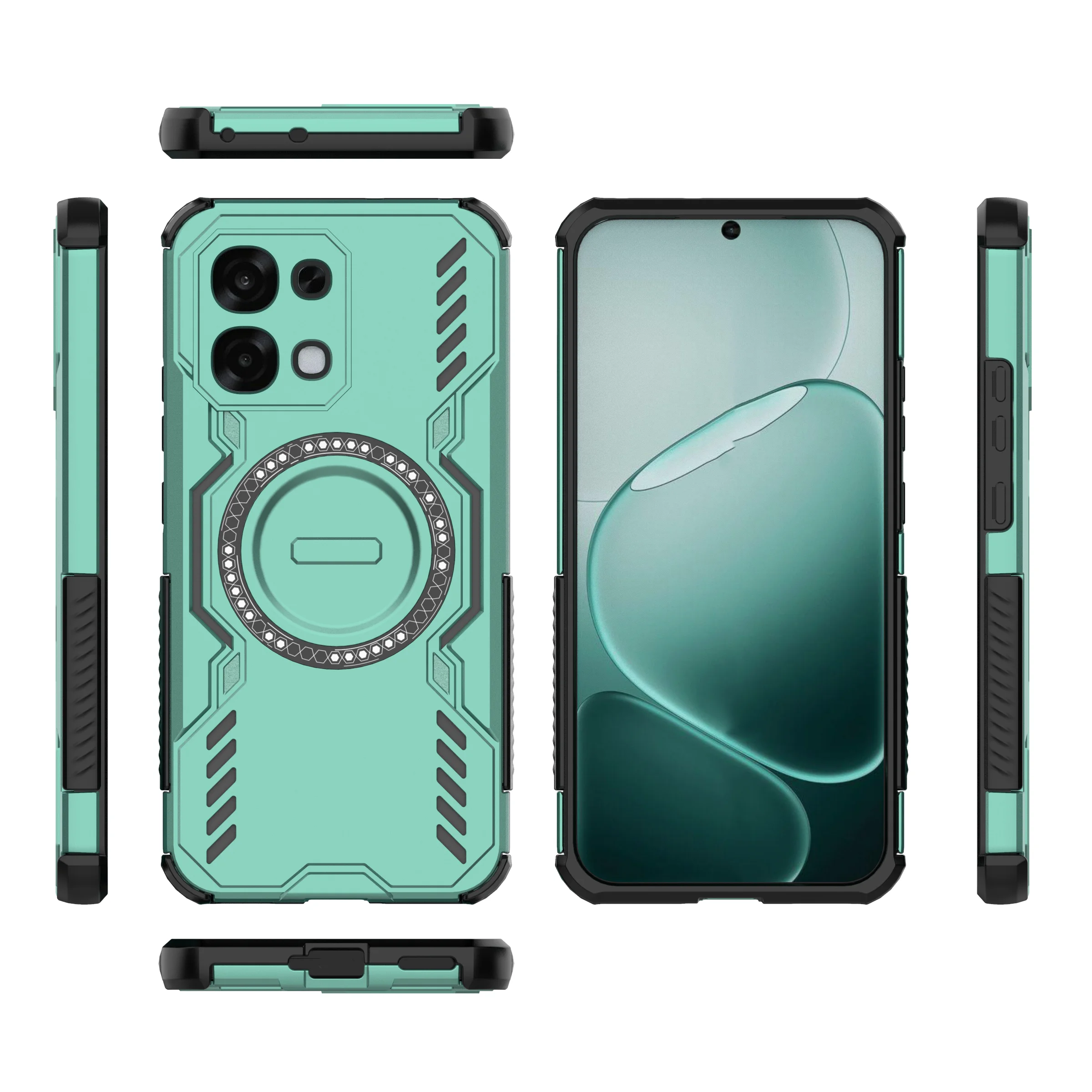 Armor Case for Magsafe Magnetic Wireless Charging Hard Plastic Cover for OPPO K13S F31 realme 15X C85 P4 A6 GT Pro MAX 4G 5G