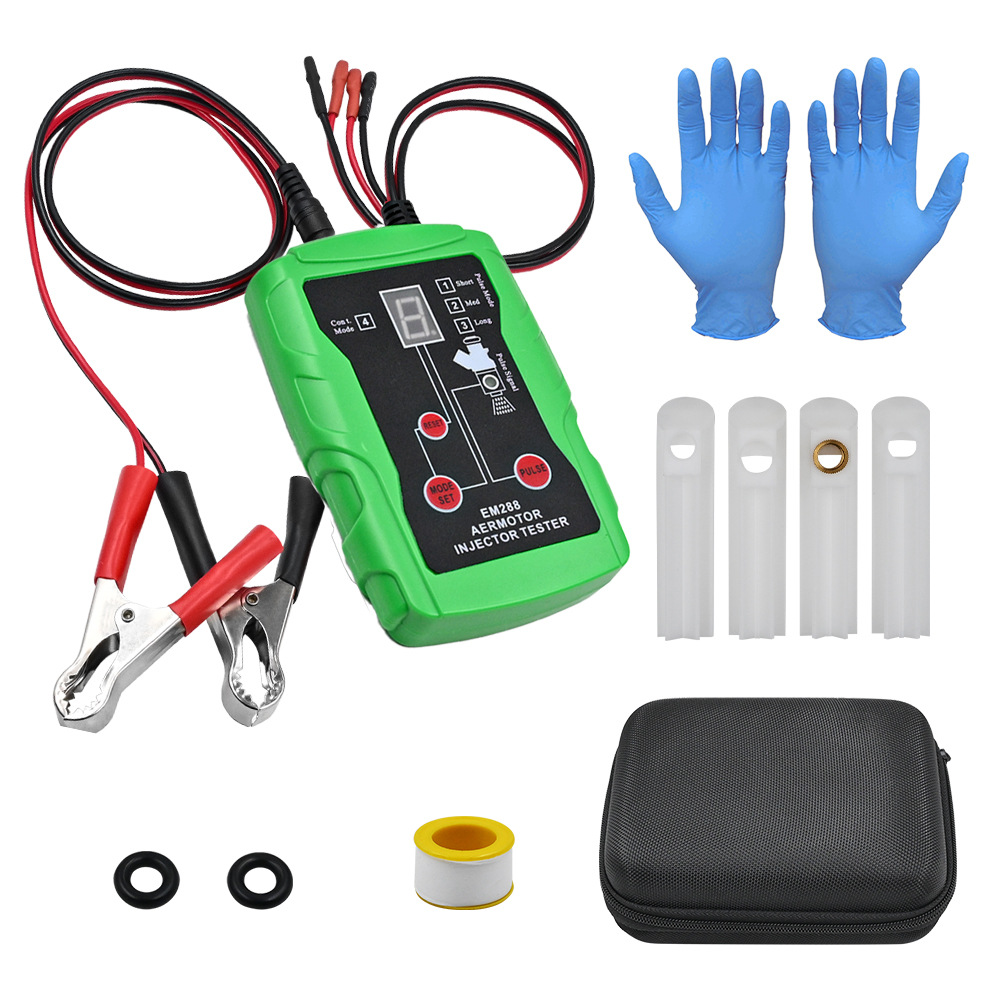 12V Upgraded Fuel Injector Tester & DIY Cleaning Tool, Test Two Injectors Simultaneously Power Drive Modefuel Injector Test