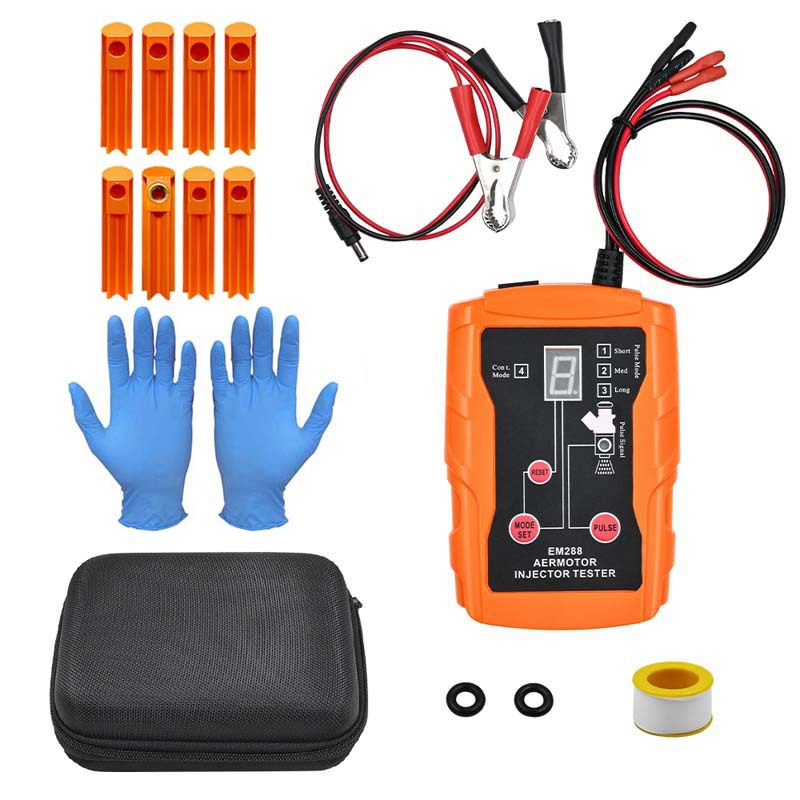 12V Upgraded Fuel Injector Tester & DIY Cleaning Tool, Test Two Injectors Simultaneously Power Drive Modefuel Injector Test