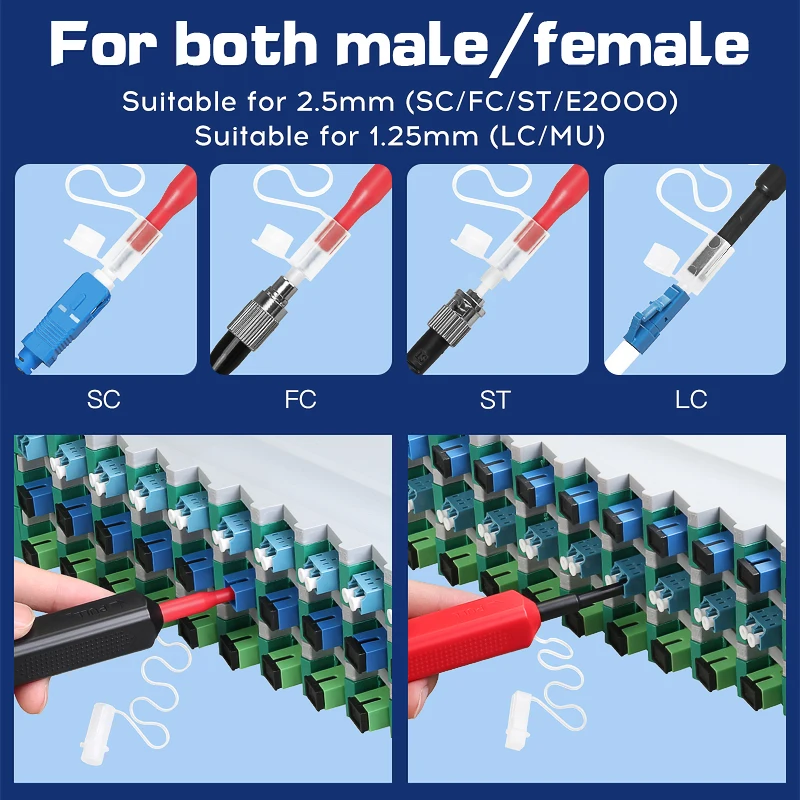 COMPTYCO SC/FC/ST/E2000 2.5mm Fiber Optic Cleaning Pen LC/MU 1.25mm Fiber Cleaner Tool FTTH Optical Fiber Connector Cleaner