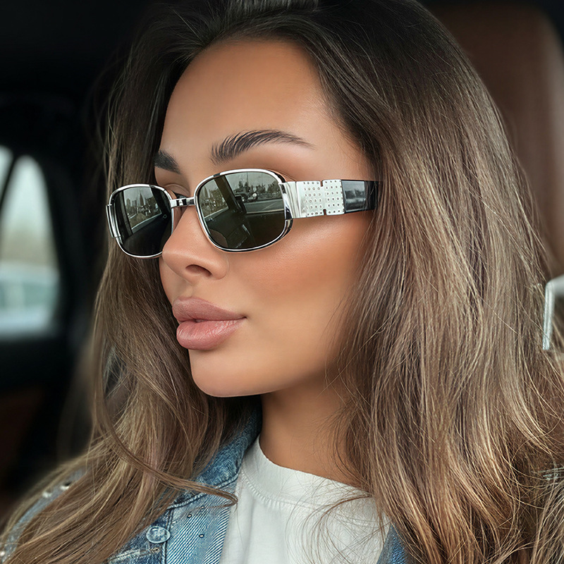 1pc European And American Retro Men'S And Women'S Fashionable Sunglasses Trend Versatile Summer Sun Shading And Uv Protection Fr